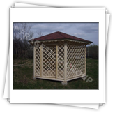 Gazebo esagonale FRG 4000 P con il lato di 2,0 m