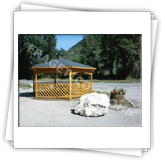 Gazebo esagonale  FRG 5000 con il lato di 2,5 m