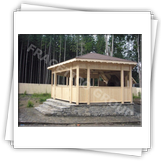 Gazebo quadrato FRG 6800 con il lato di 3,4 m
