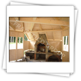 Gazebo quadrato FRG 6800 con il lato di 3,4 m - vista interna