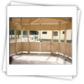 Gazebo quadrato FRG 6800 con il lato di 3,4 m - vista interna