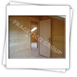Casa con pareti di pannelli premontati tipo ossatura - piattaforma o timber frame - vista interna