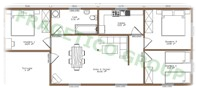 Piano casa in legno Modello P FRG 75+9T - vers - C