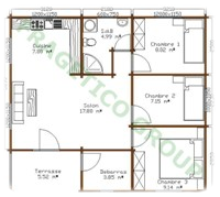 Piano casa in legno Modello P FRG 128(64P+64M)+6T