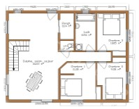 Piano-terra casa in legno Modello P FRG 134(98P+36E)