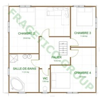 Piano casa in legno Modello P FRG 182(91P+91E)+20G